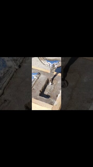 🌟 Metal Casting with a Sand Mold #sandcasting #casting #metal #metalcasting #fyp