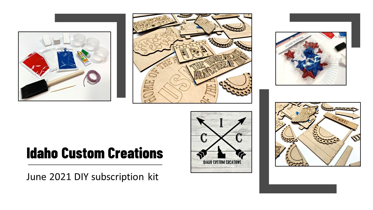 Unboxing Idaho Custom Creations June 2021 DIY kit