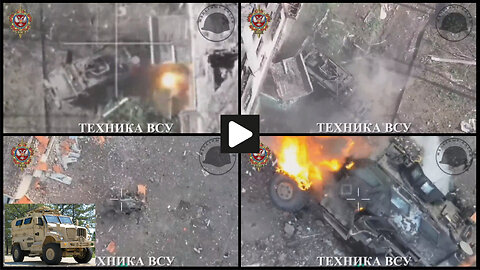 Chasiv Yar: Russian shock drones destroyed American MRAP Maxx Pro