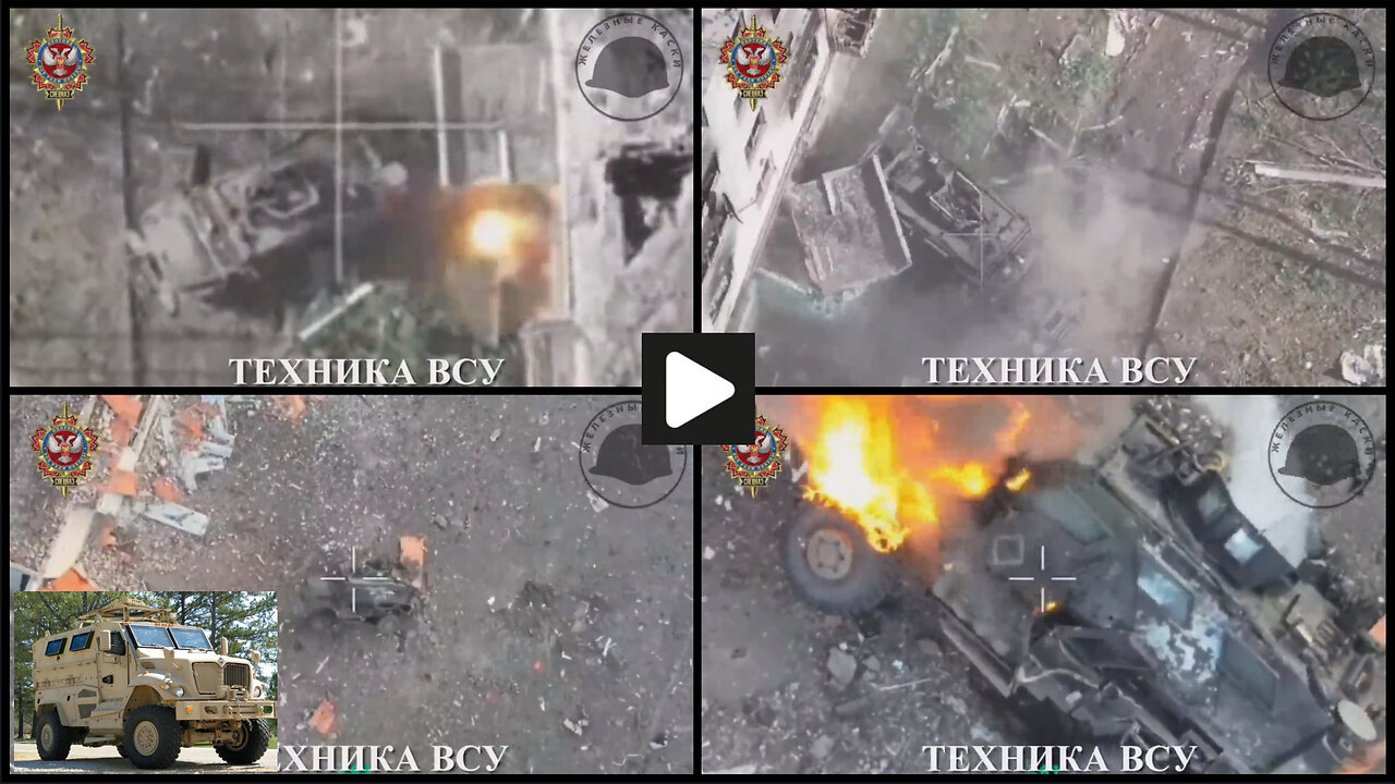 Chasiv Yar: Russian shock drones destroyed American MRAP Maxx Pro