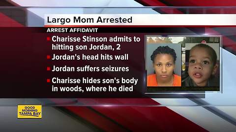 Charisse Stinson: Mother of missing 2-year-old Largo boy admits to causing son's death, report says