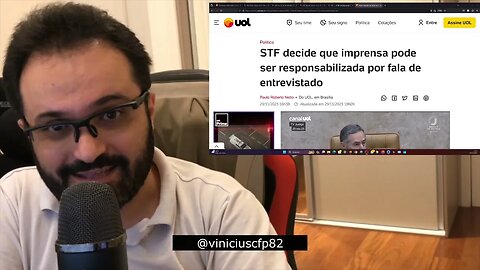 PERIGOSO! Ao responsabilizar a imprensa por falas de entrevistados, STF pode provocar autocensura