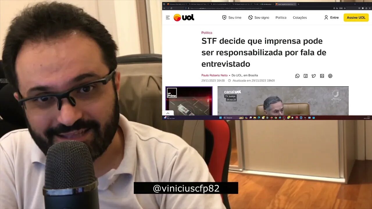 PERIGOSO! Ao responsabilizar a imprensa por falas de entrevistados, STF pode provocar autocensura