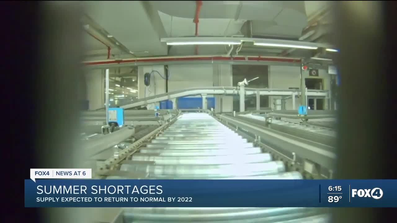 Several goods will be in short supply this summer, but experts say it’ll be short-lived