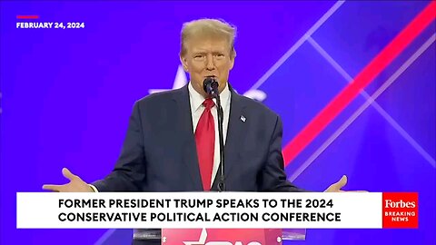 trump makes CPAC crowed Laugh Doing Mean Impression of Biden Trying To Get Off Stage