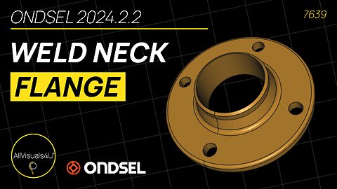 🔧 Ondsel ES - 3D Model A Weld Neck Flange - Ondsel Tutorial - FreeCAD Revolve