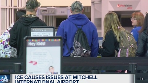 Icy weather wreaks havoc at Milwaukee airport