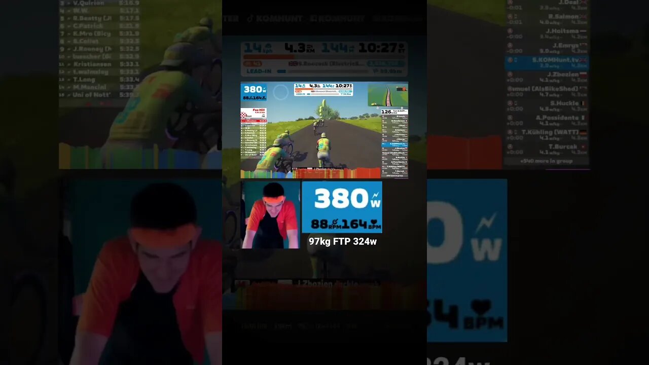 97kg Cyclist vs FOX HILL on ZWIFT