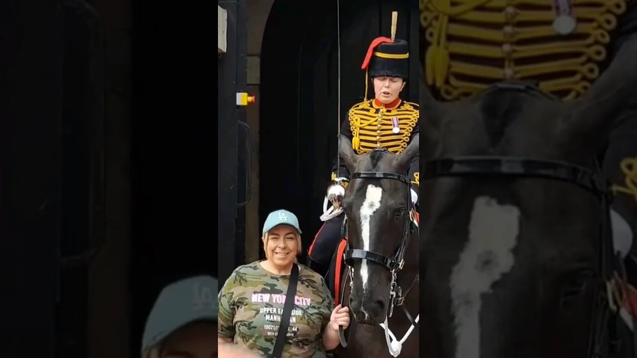 She jumps don't touch the reins #horseguardsparade