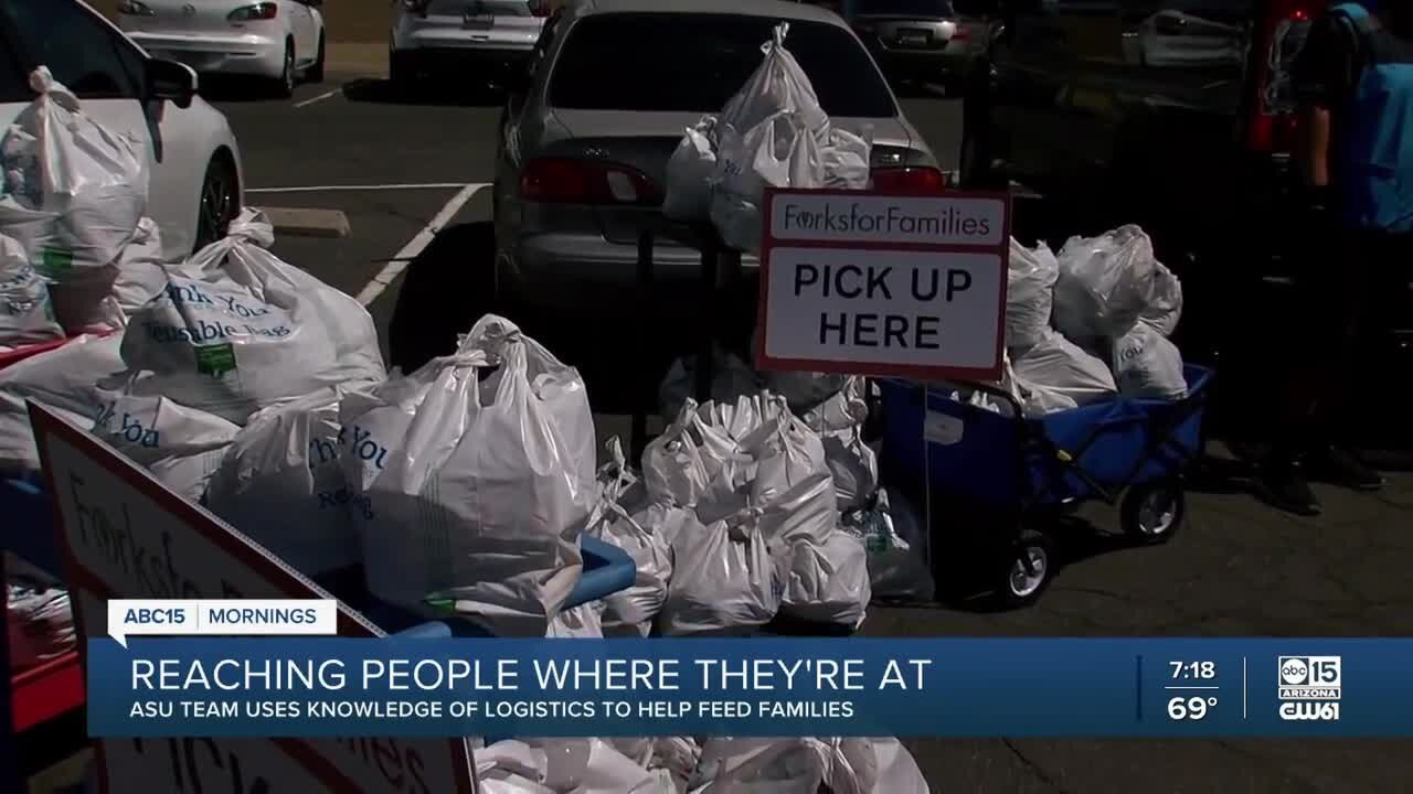 Arizona State University students use logistical knowledge to help feed families