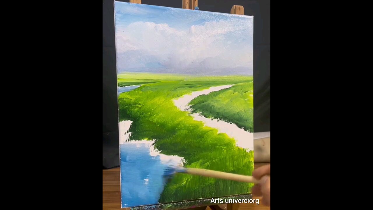 Pintando un hermoso paisaje 🎨