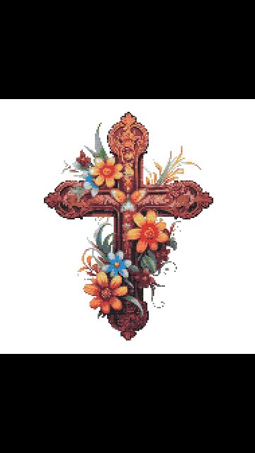 FLORAL CROSS Cross Stitch Pattern by Welovit | welovit.net | #welovit