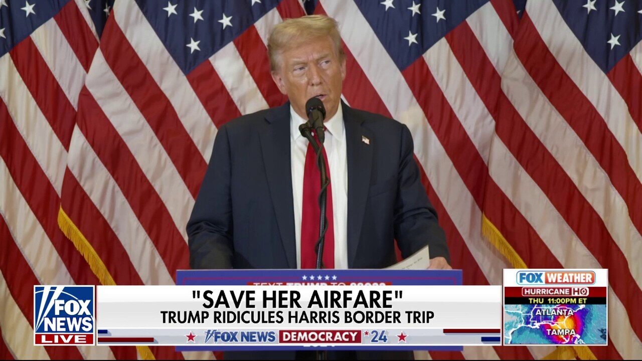 'Save Her Airfare': Trump Criticizes Kamala Harris On Her Border Trip