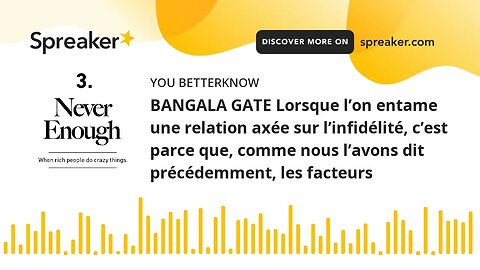 BANGALA GATE Lorsque l’on entame une relation axée sur l’infidélité, c’est parce que, comme nous l’a