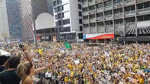 Massive protest in Brazil for freedom of expression.