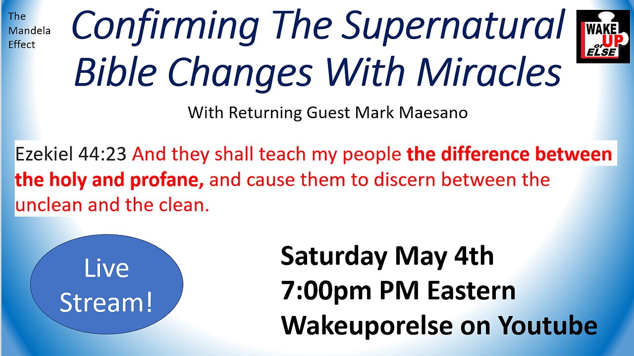 Confirming The Supernatural Bible Changes With Miracles!