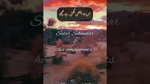 salar sikandar and his compliments #salarsikander #peerekamil #aabehayat