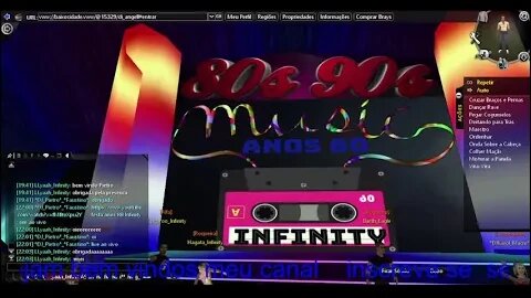 festa anos 80 Infinity: sim ao vivo