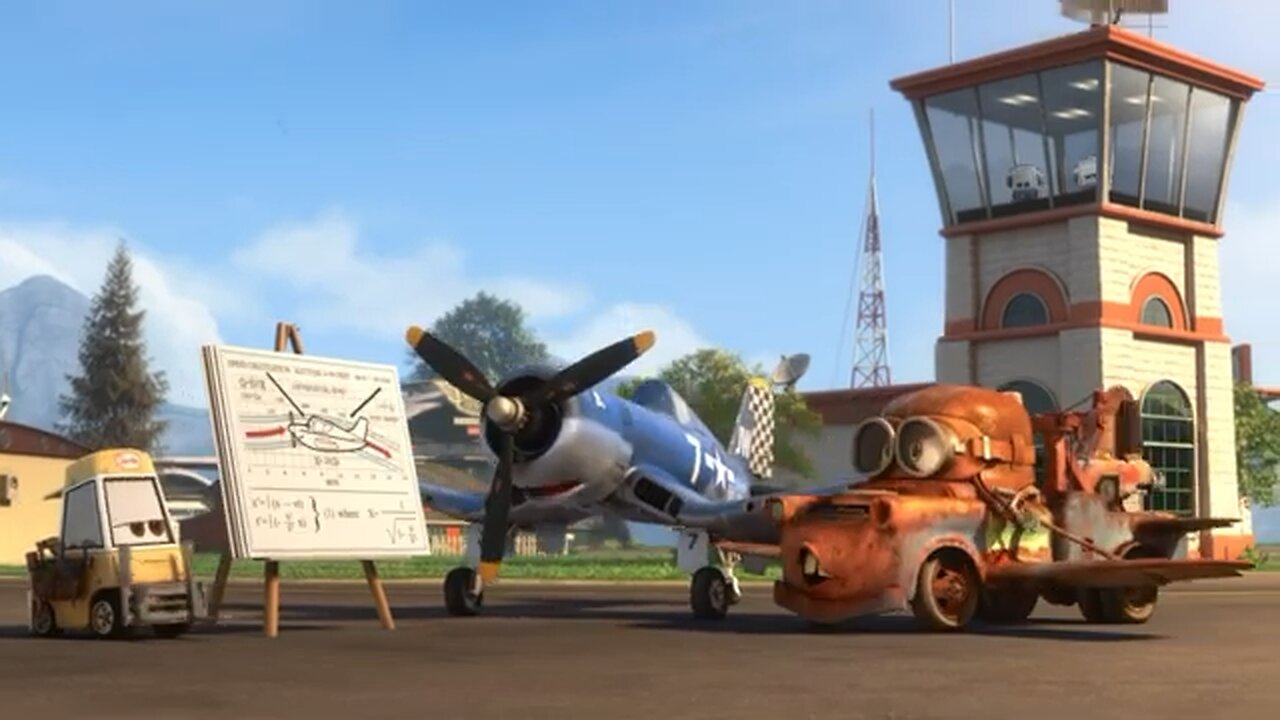 Mater learns ,how to fly