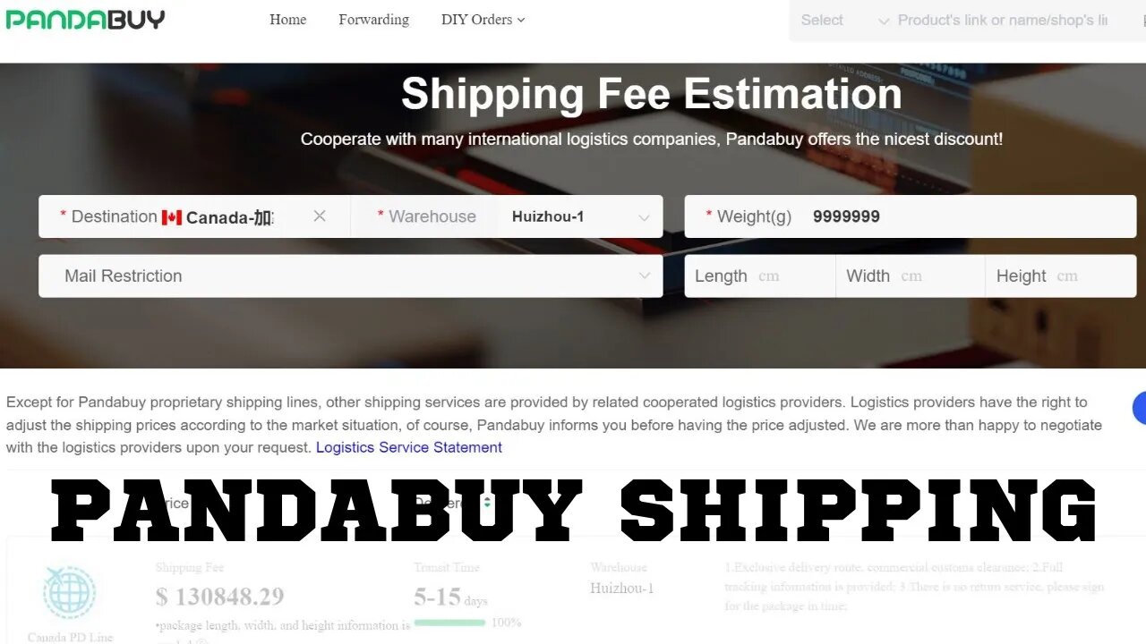How to find Shipping Cost to your home on Pandabuy (2023)