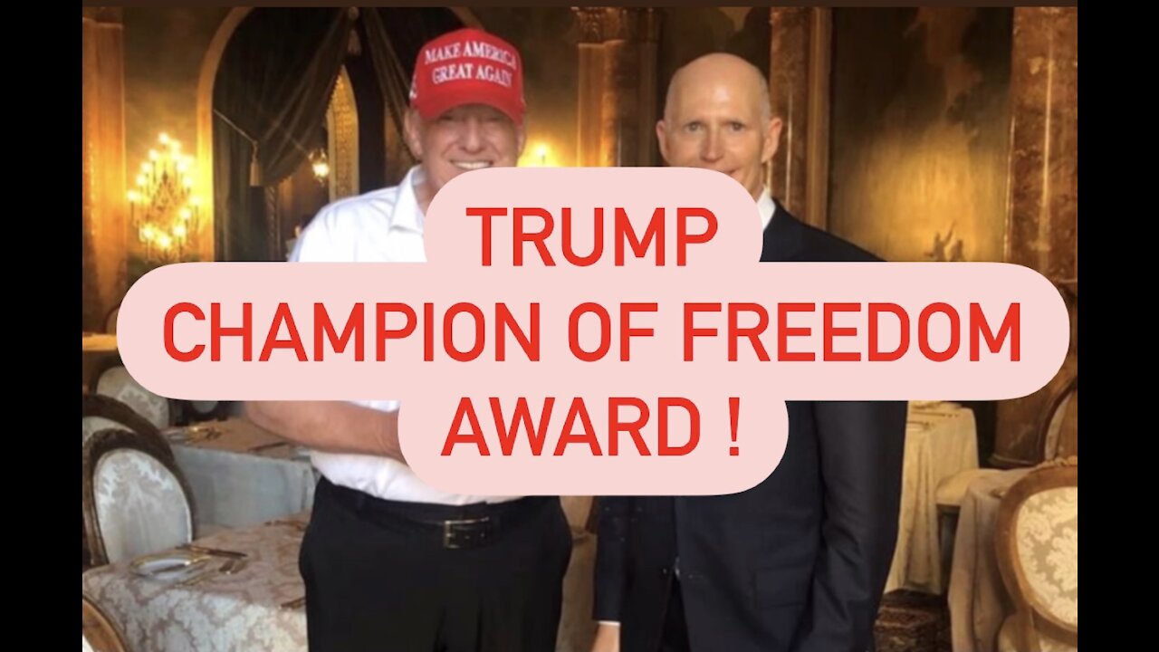 President Trump Receives Champion Of Freedom Award !