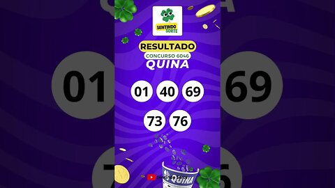 🍀 Resultado QUINA 6046 | Sentindo Sorte #shorts