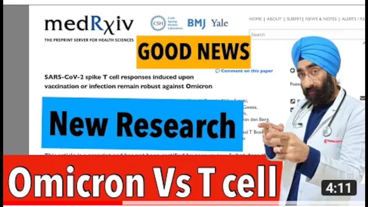Good News. Omicron update T-Cell Immunity is highly effective