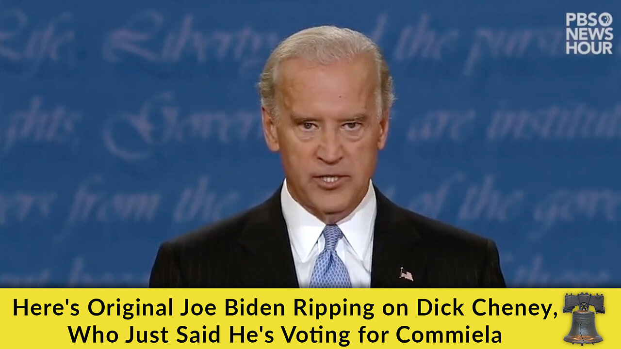 Here's Original Joe Biden Ripping on Dick Cheney, Who Just Said He's Voting for Commiela