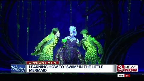 Swimming onstage at 'The Little Mermaid'