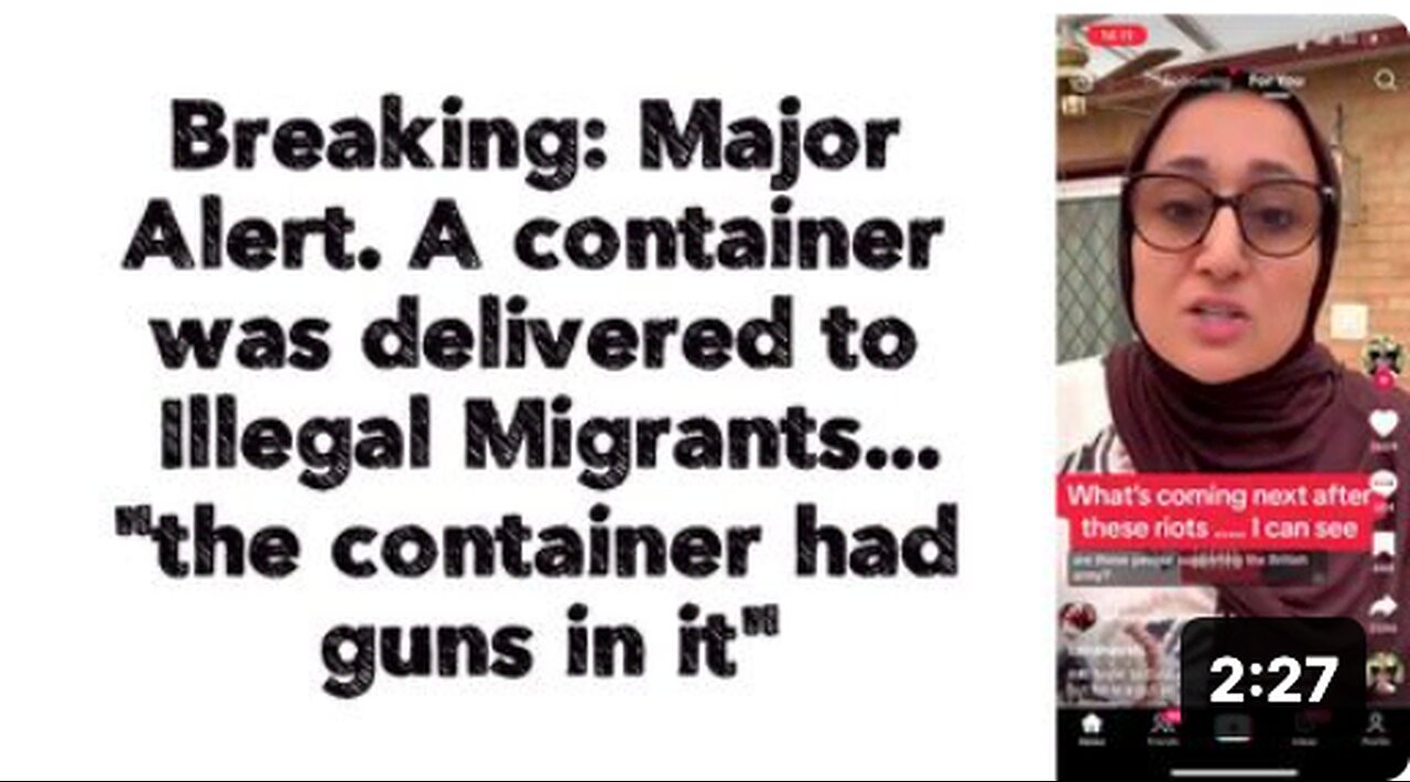 A container was delivered to Illegal Migrants..."the container had guns in it"