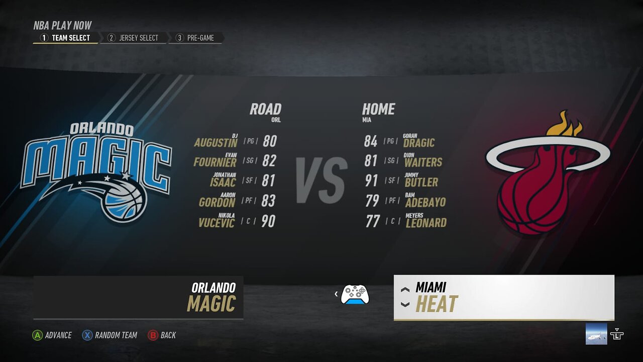 🏀NBA Live Season - Week 1 - Orlando Magic (Road) VS (Home) Miami Heat - XBOX SERIES S - Difficult Level: Pro