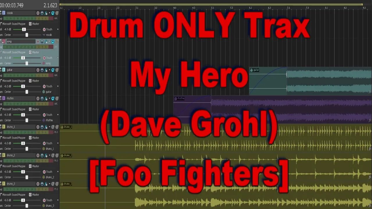 Drum ONLY Trax - My Hero (Dave Grohl) [Foo Fighters]