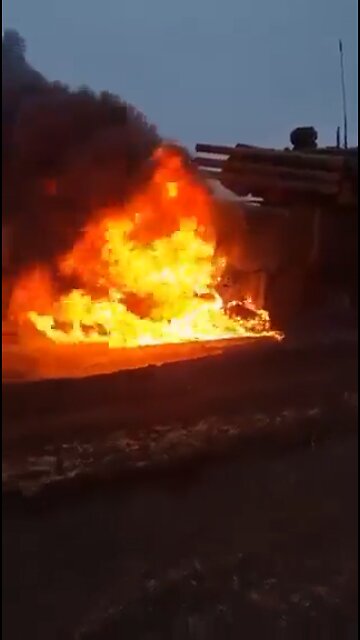 Ukrainian civilians destroy a Russian TOS-1 Missile system.
