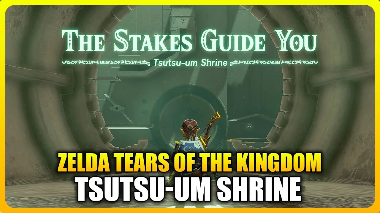 Zelda Tears of the Kingdom - Tsutsu-um Shrine Puzzle Solution (The Stakes Guide You)