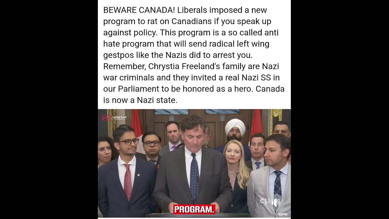 THE NEW "CANADA COMMUNITY RAT OUT THE NEIGHBOR" PROGRAM