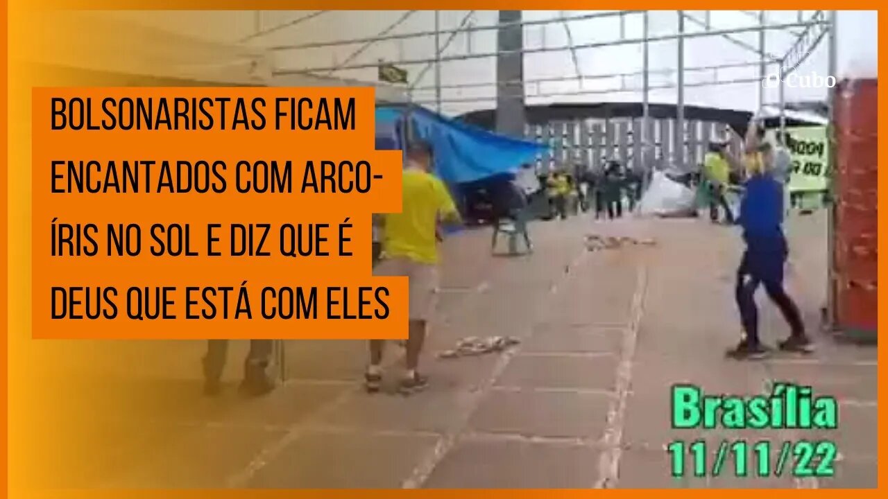 Bolsonaristas ficam encantados com arco-íris no sol e diz que é Deus que está com eles