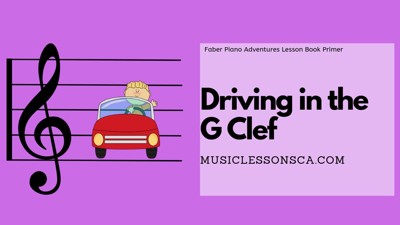 Piano Adventures Lesson Book Primer - Driving in the G Clef