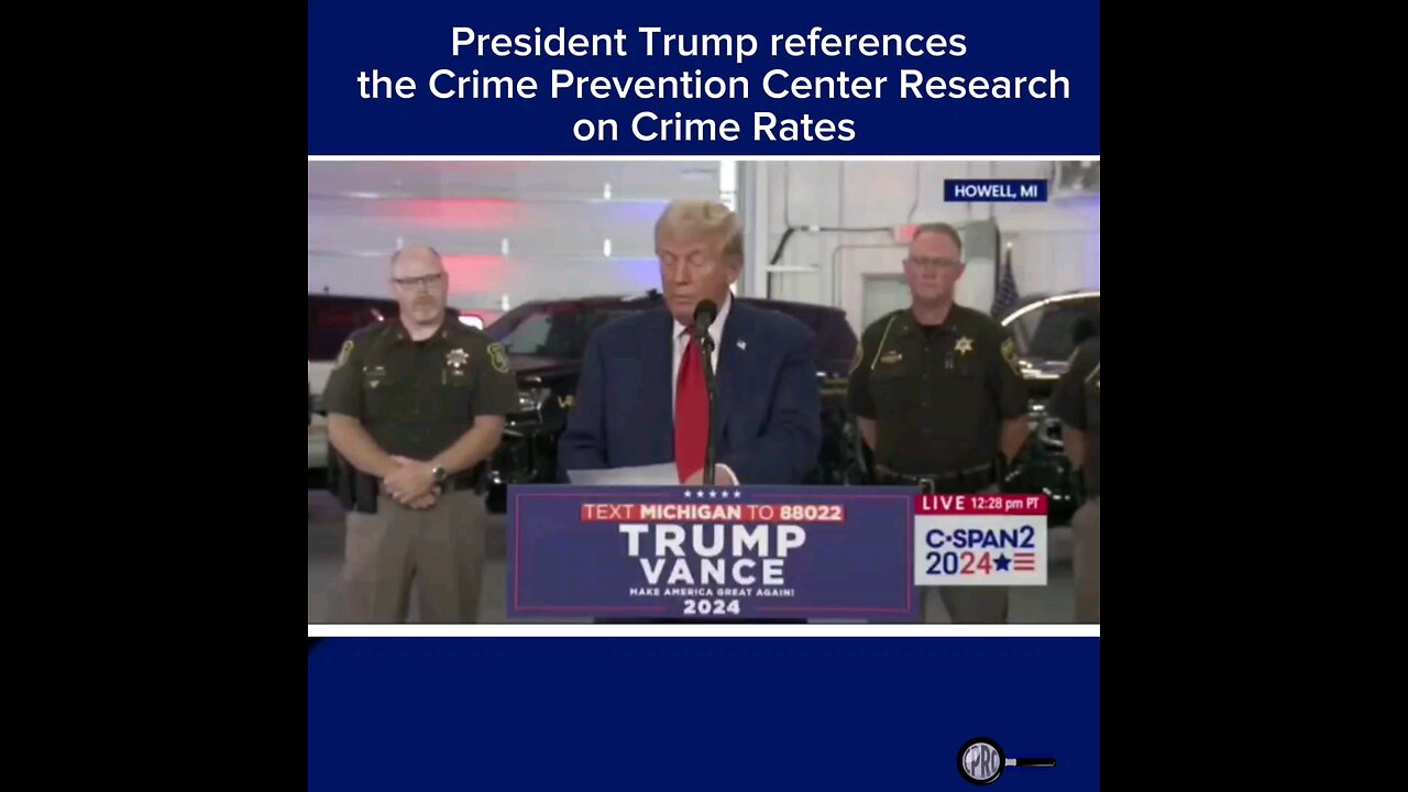 President Trump references the Crime Prevention Center Research on Crime Rates