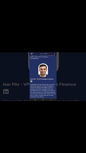 Tau Team - Isar Flis 💎 #shorts #TauTeam #Strategy #Finance