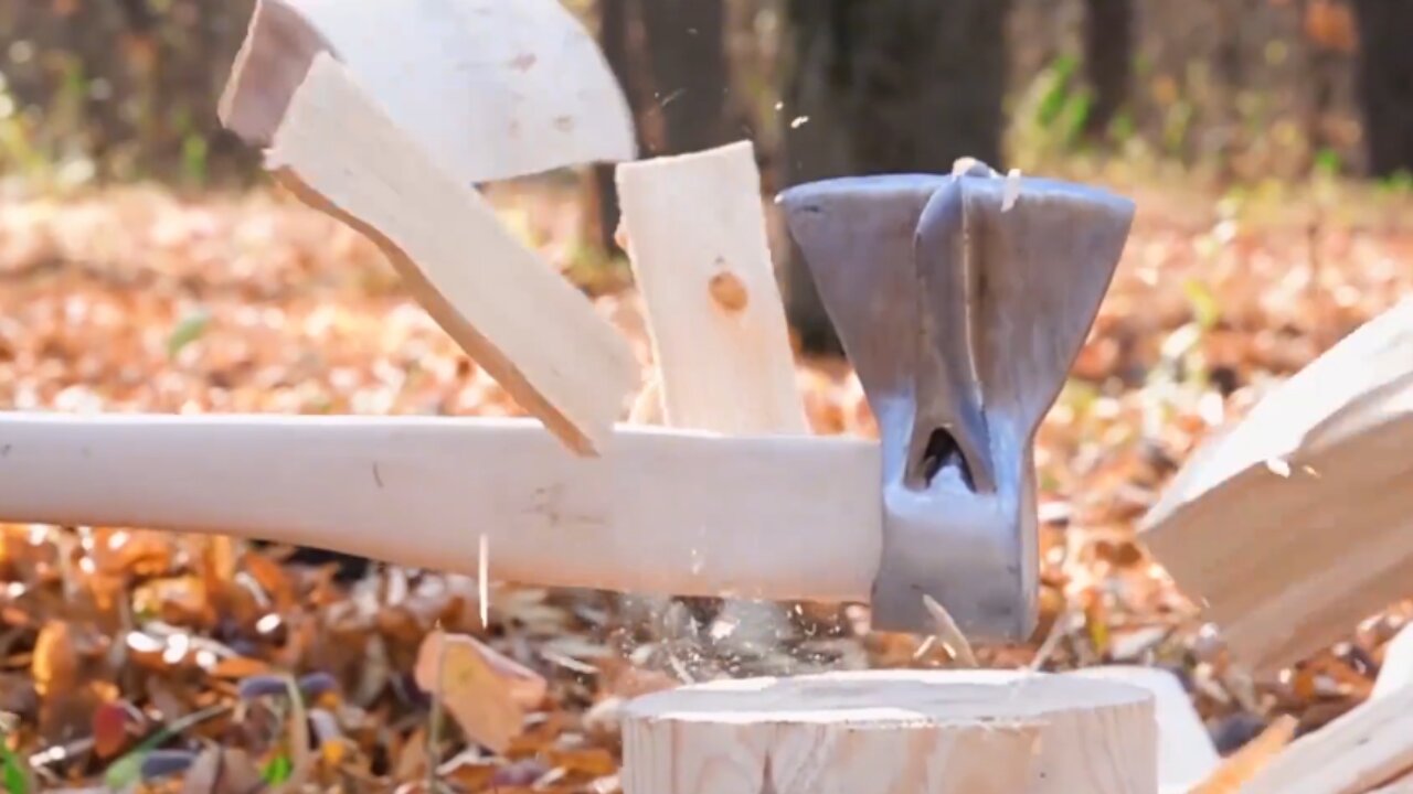 A Folk Expert Made A Steel Firewood Splitter By Himself