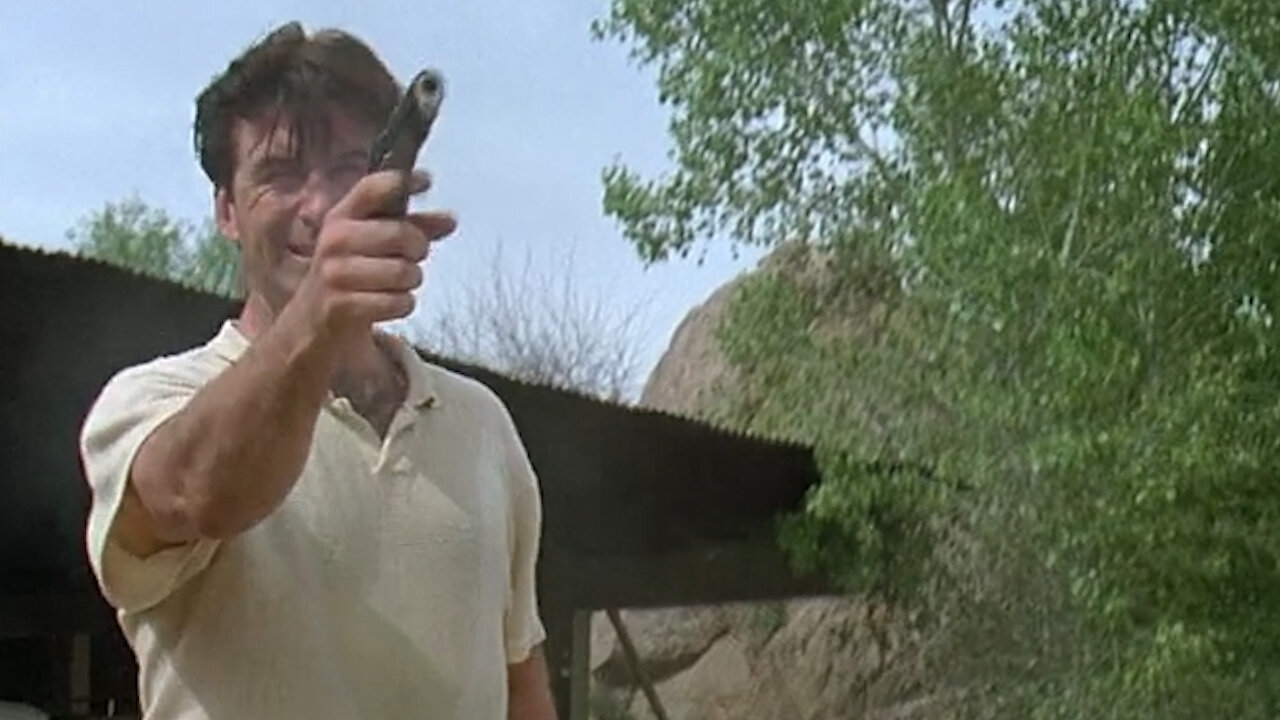 Alex Baldwin shoots Michael Madsen in The Getaway 1994