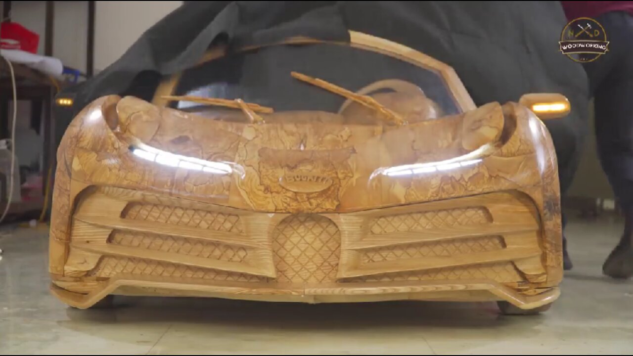 Build The World's Most Beautiful Wooden Bugatti Centodieci For My Son - Part 1