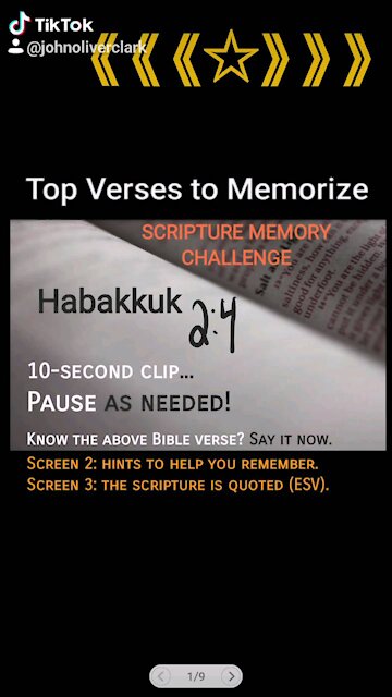 Top Verses To Memorize, Habakkuk 2:4