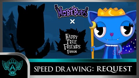 Speed Drawing Request: Happy Tree Friends Fanon - Moonling | Mobebuds Style (suckaysuAmigos200)