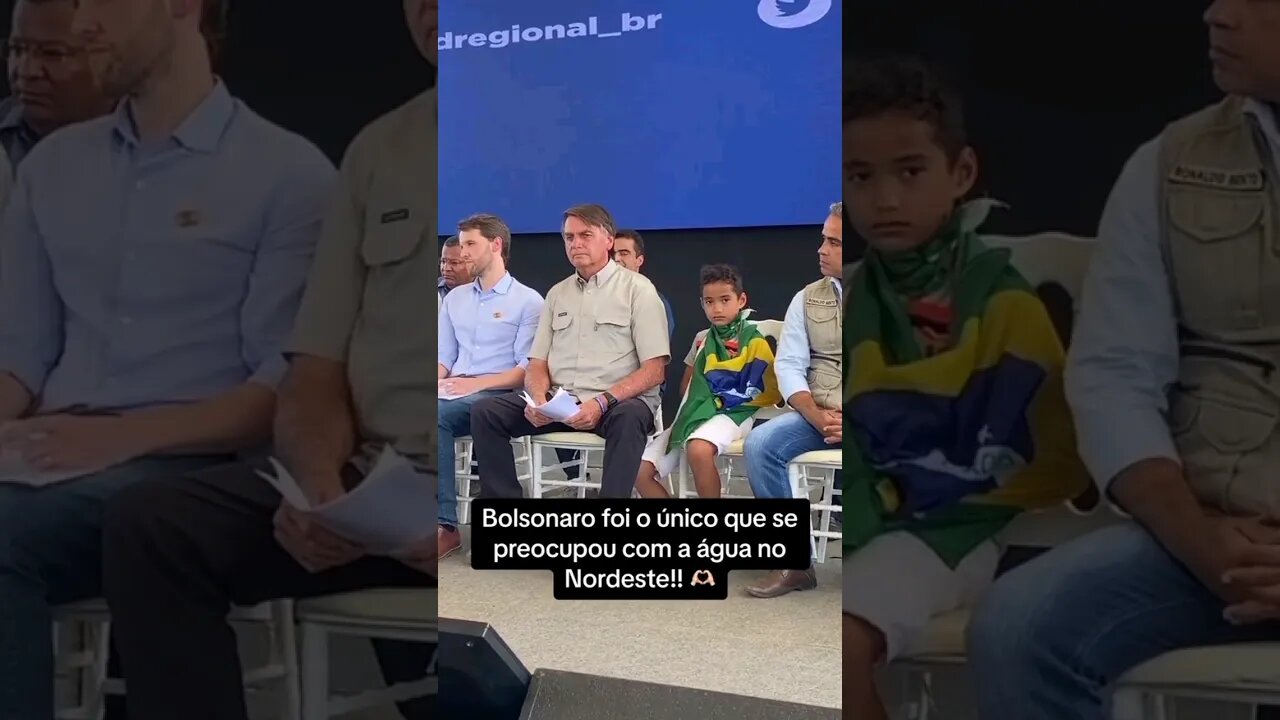 O único que se preocupou com água a no nordeste por isso bolsonaro é o melhor