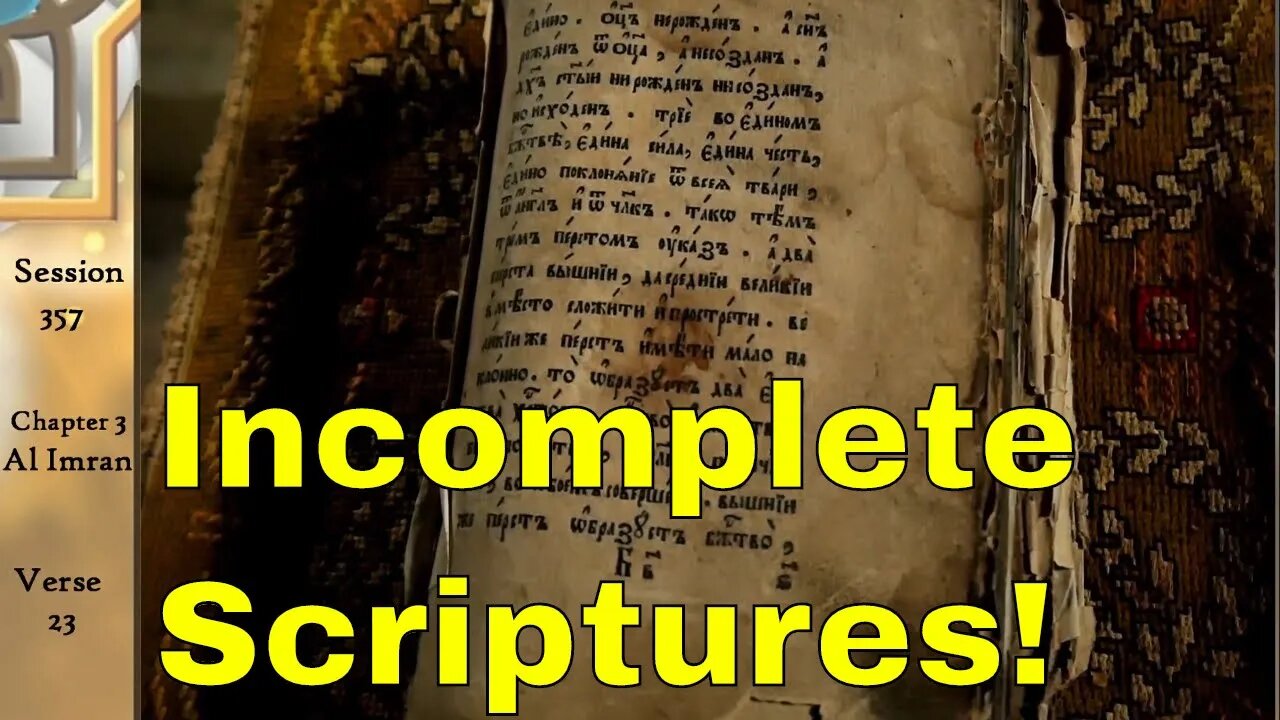 Incomplete Scriptures! Only A Small Part of God's Book