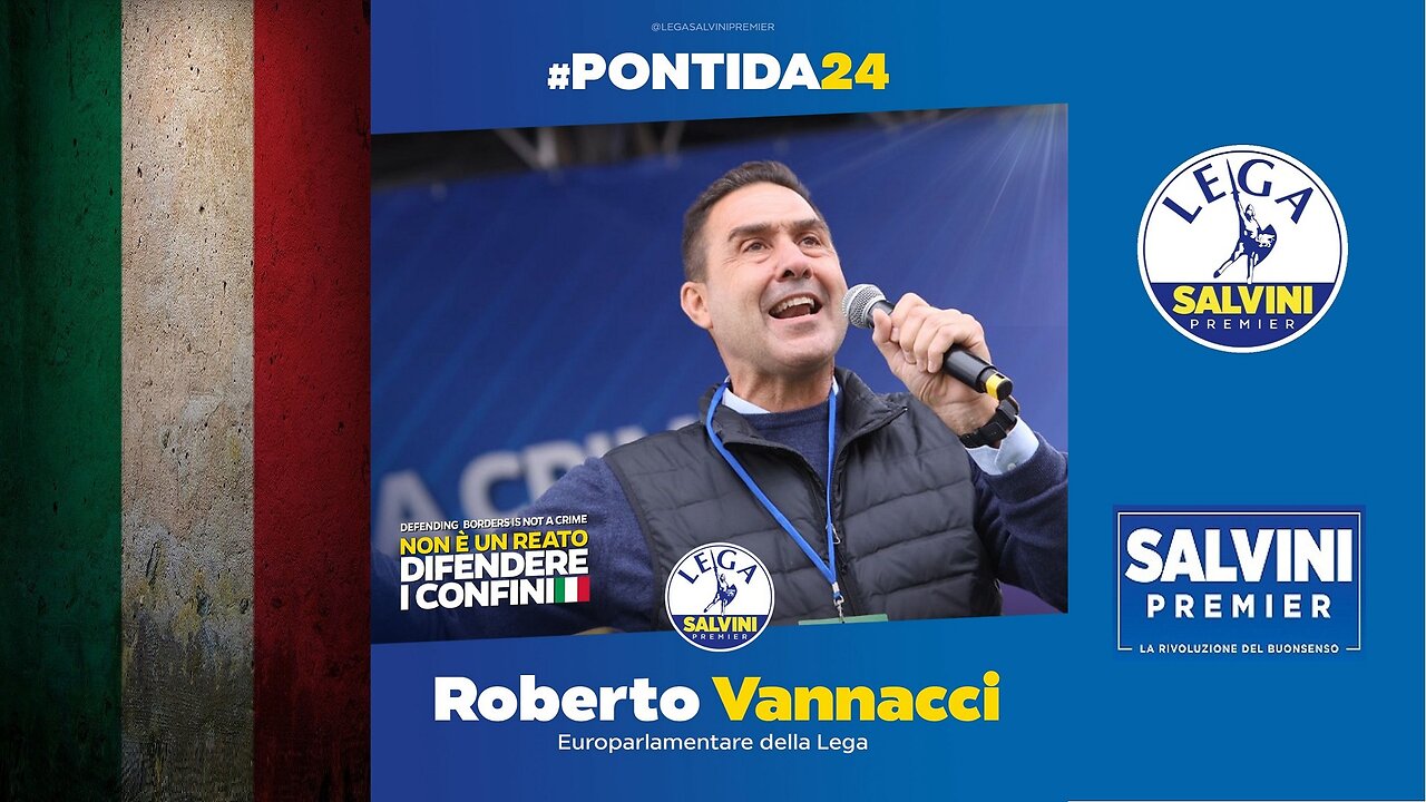 🔴 Roberto Vannacci - #Pontida #Pontida2024