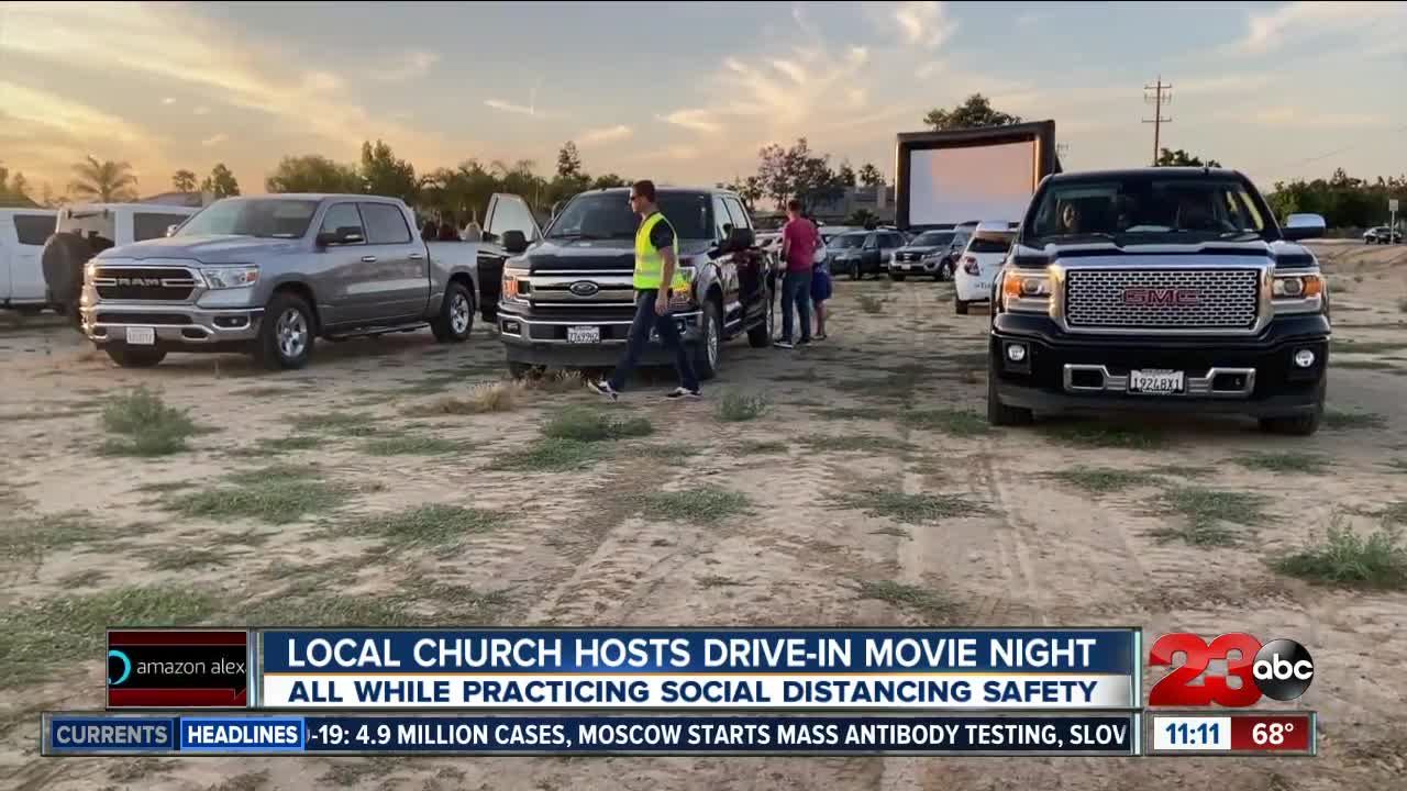 Local church hosts drive-in movie night during COVID-19