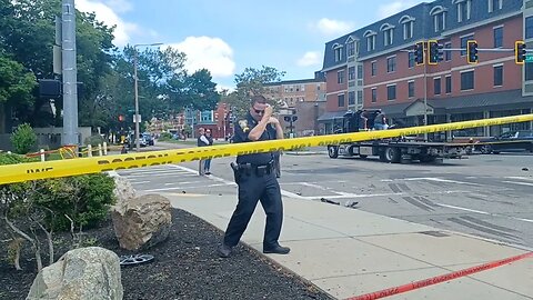Boston police investigating motorcycle versus car accident at Warren and Dale