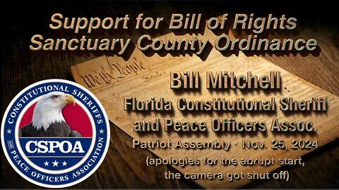 Bill Mitchell • Florida Counties • Bill of Rights Sanctuary County Ordinance